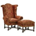 William and Marry Style Armchair-Ottoman