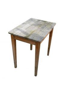 Worn modern style table.