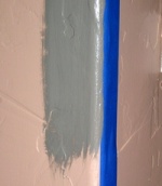 Use care while brushing when painting rounded corners.
