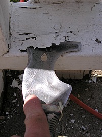 Scraping paint is one half of the paint removal equation.