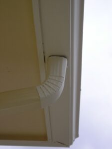 Details for painting gutters and downspouts.