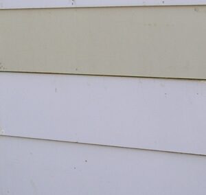 Masonite siding ready for painting.