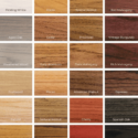 Color samples of Old Master's woos stains.