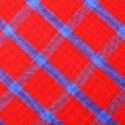 Red and blue plaid fabric.