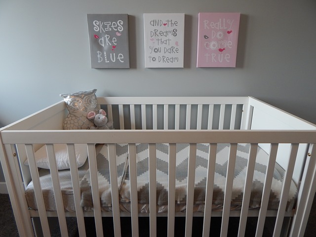 Minimalist style nursery.