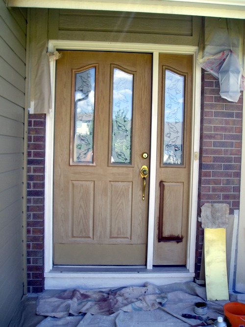 Refinished Fiberglass Front Door